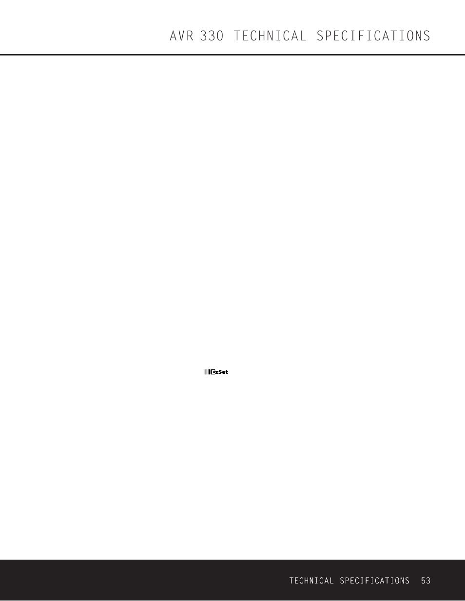 Avr 330 technical specifications | Harman-Kardon AVR 330 User Manual | Page 53 / 56