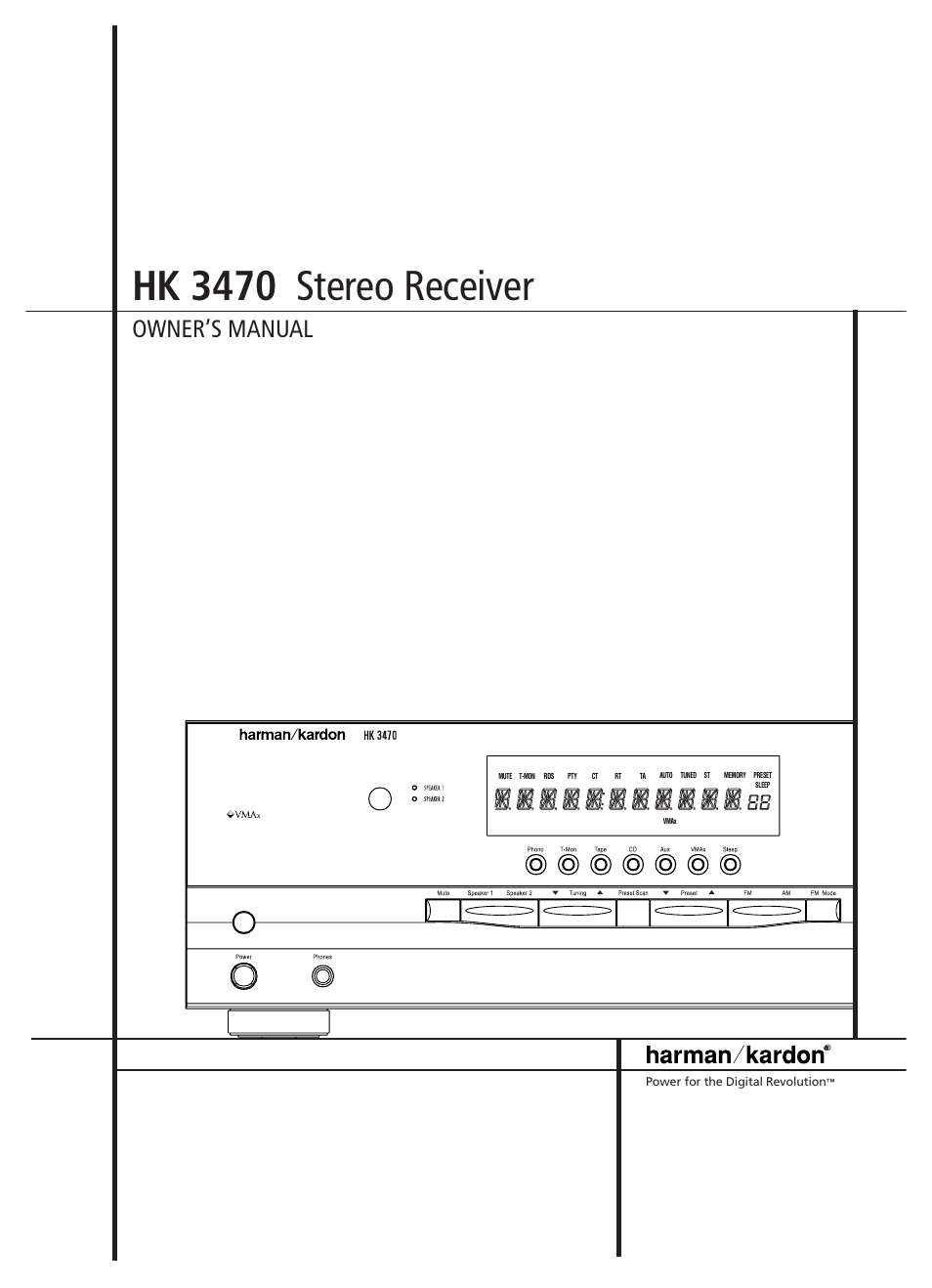 Harman-Kardon HK 3470 User Manual | 22 pages
