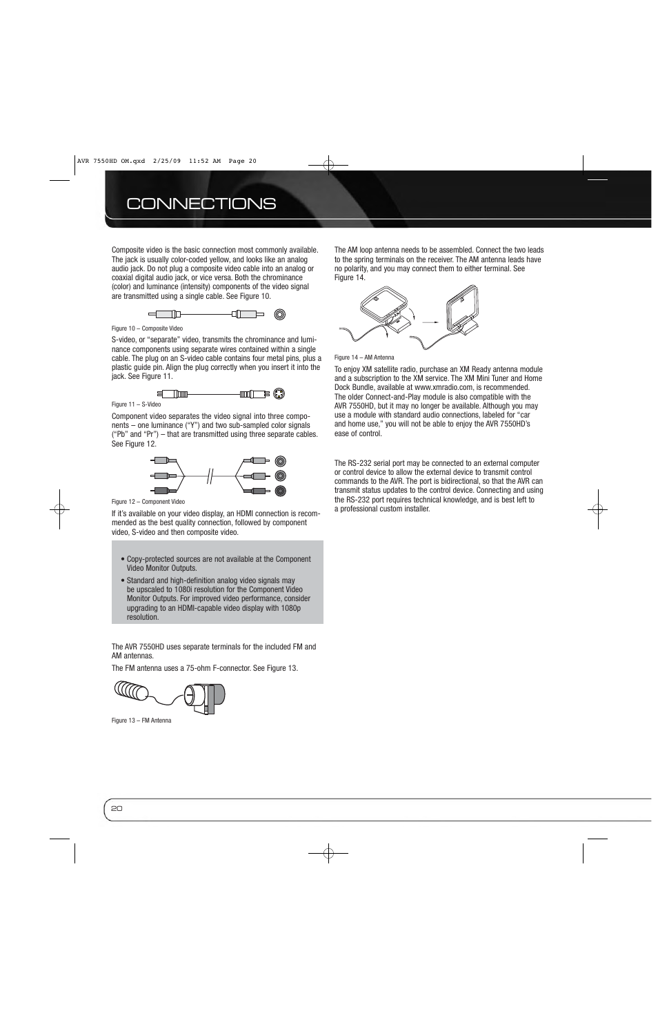 Connections | Harman-Kardon AVR 7550HD User Manual | Page 20 / 68