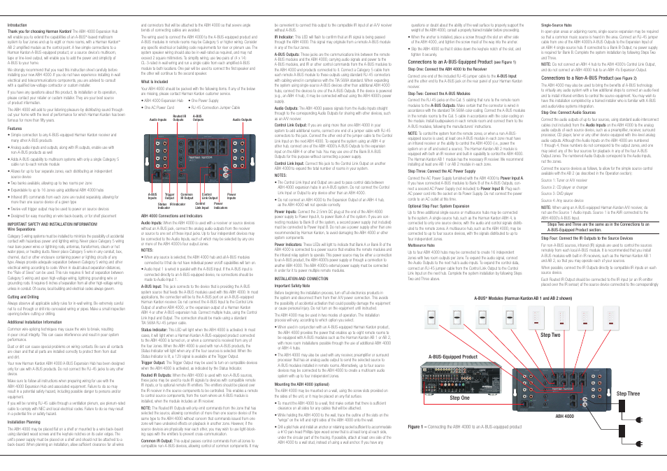 Harman-Kardon ABH 4000 User Manual | 2 pages