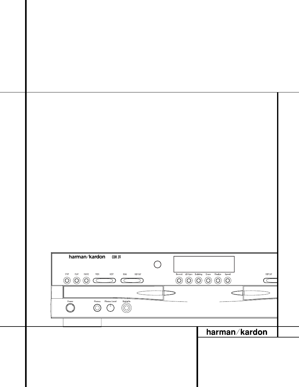 Harman-Kardon CDR 20 User Manual | 24 pages
