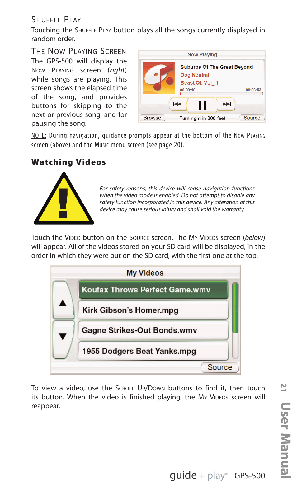 User manual, Ed i u g, Y a l p | Harman-Kardon GPS-500 WE User Manual | Page 21 / 28