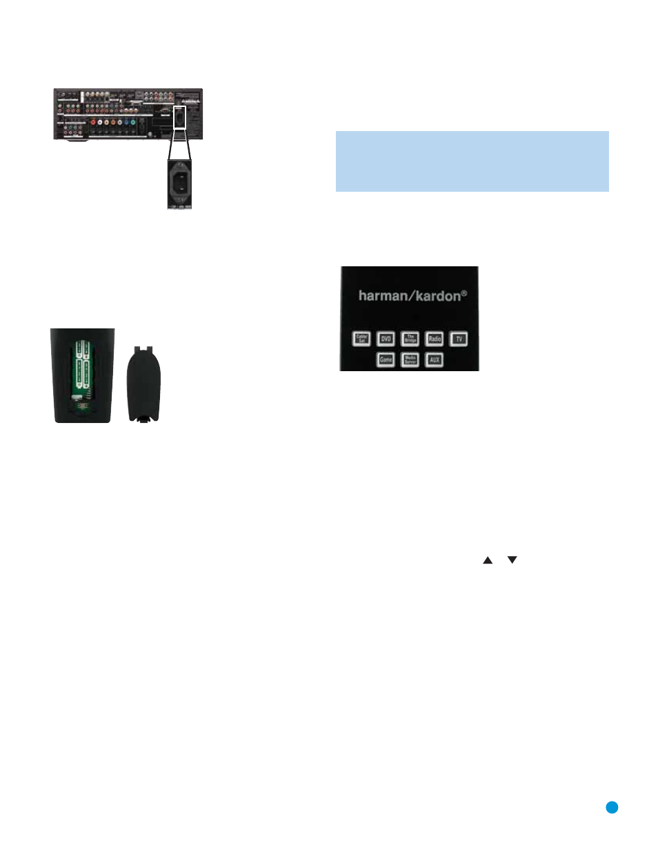 Install ation, Step seven – insert batteries in remote, Step eight – program sources into the remote | Harman-Kardon AVR 3550HD User Manual | Page 27 / 69