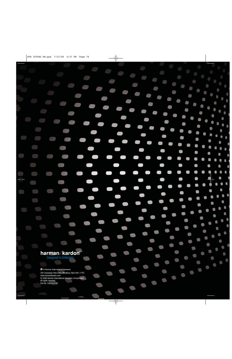 Harman-Kardon AVR 3550HD User Manual | Page 69 / 69