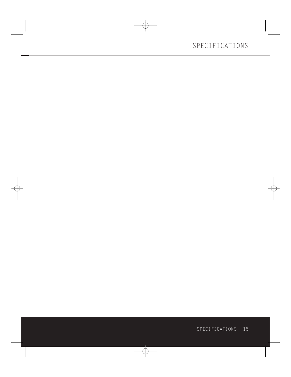 Specifications | Harman-Kardon HKTS 5 OM User Manual | Page 15 / 16
