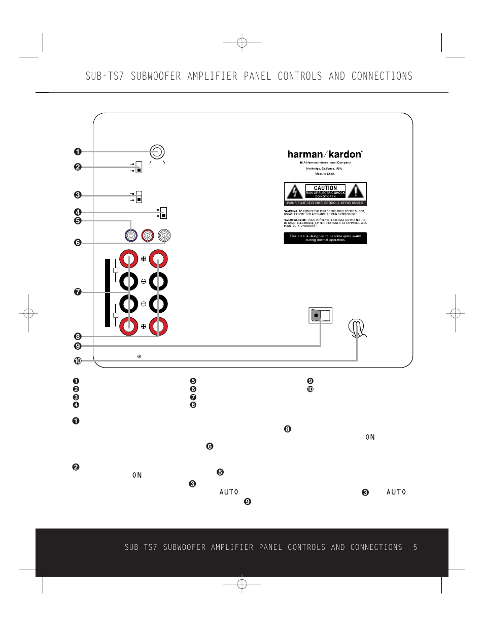 Sub-ts7 | Harman-Kardon HKTS 5 OM User Manual | Page 5 / 16