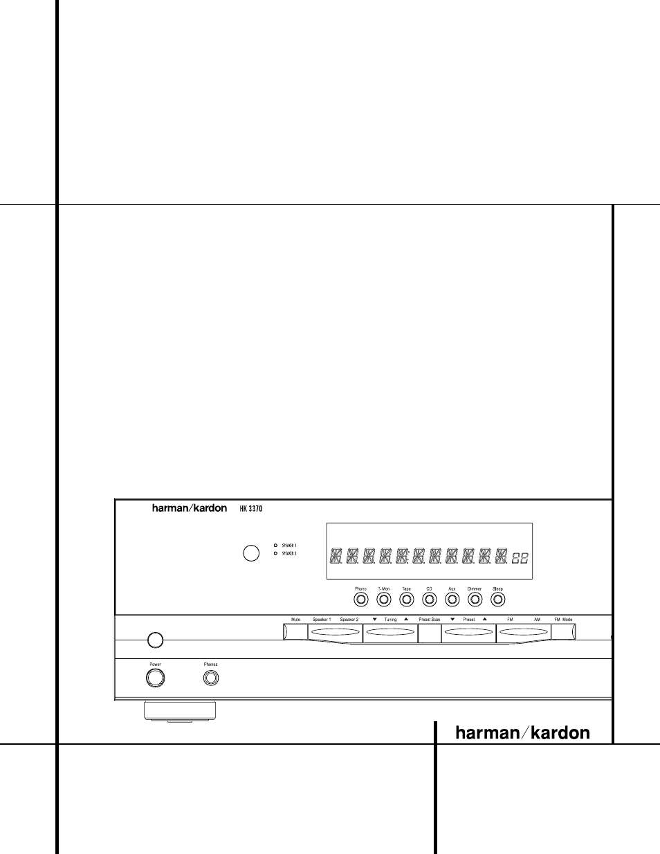 Harman-Kardon HK 3370 User Manual | 16 pages