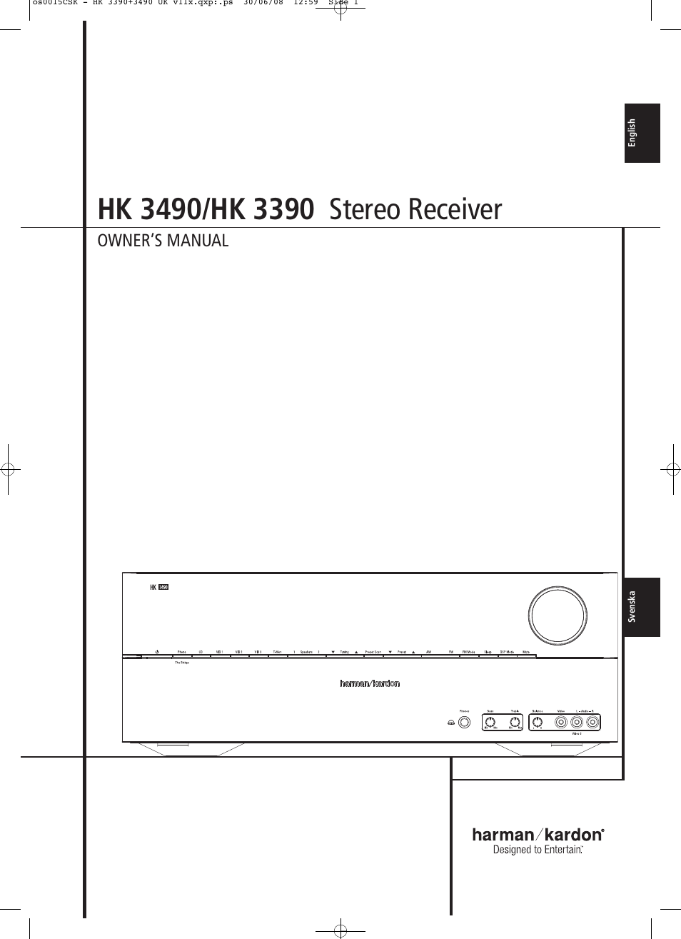 Harman-Kardon HK 3390 User Manual | 20 pages