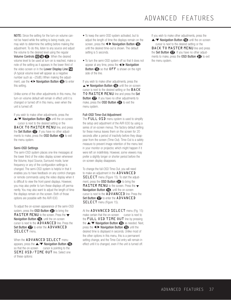 Advanced features, Advanced features 37 | Harman-Kardon AVR 630 User Manual | Page 37 / 52