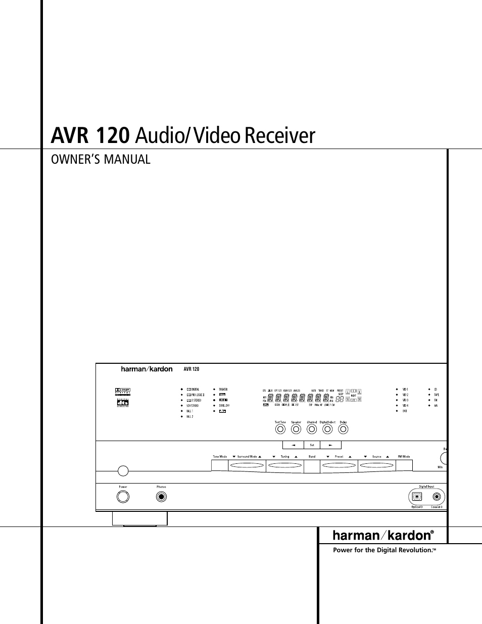 Harman-Kardon AVR 120 User Manual | 44 pages