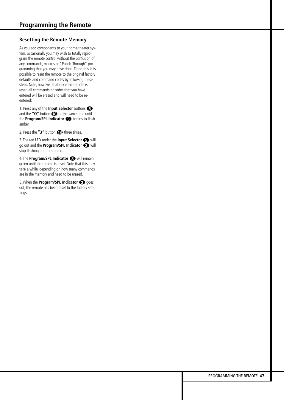 Programming the remote | Harman-Kardon AVR4500 User Manual | Page 47 / 70