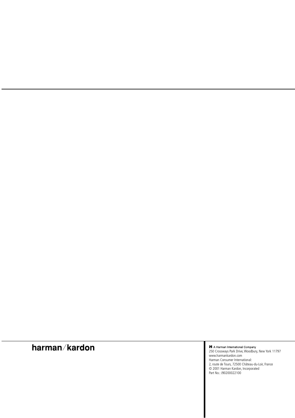 Harman-Kardon AVR4500 User Manual | Page 70 / 70