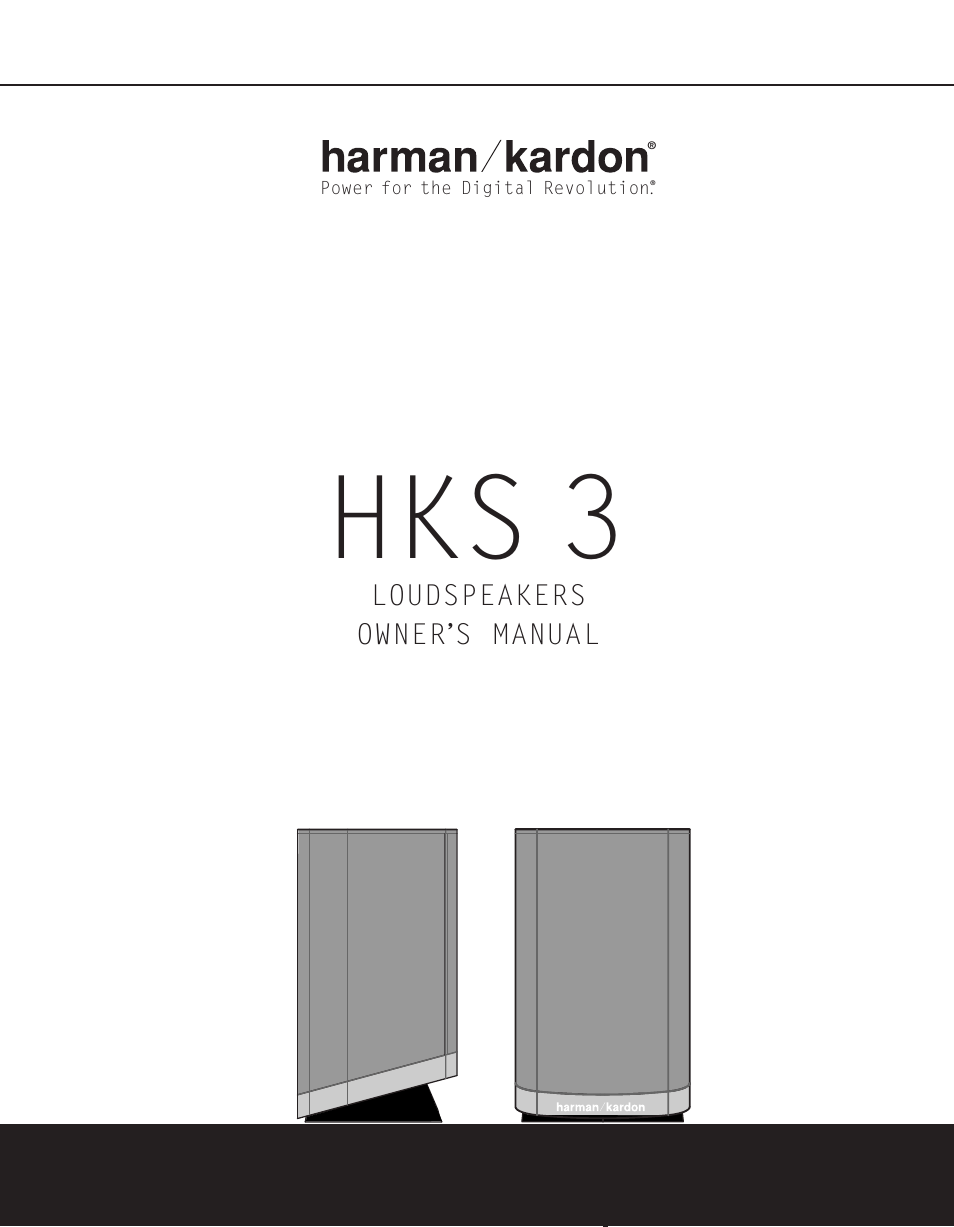 Harman-Kardon HKS 3 User Manual | 8 pages