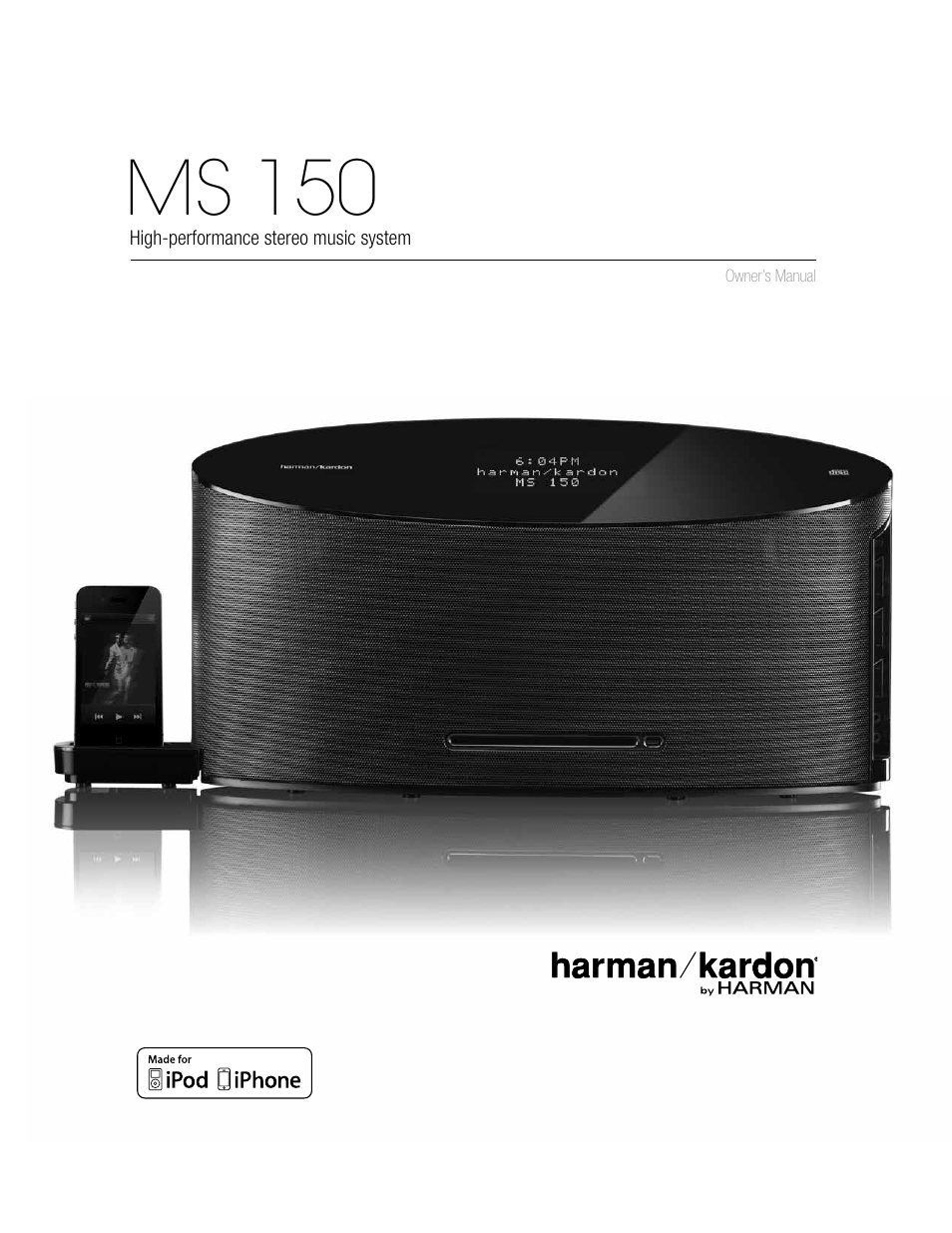 Harman-Kardon MS 150 User Manual | 12 pages