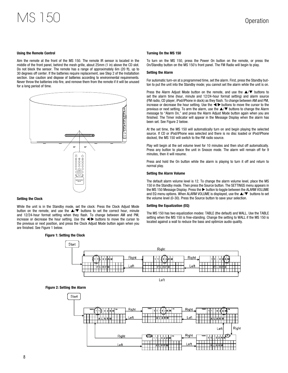 Ms 150, Operation | Harman-Kardon MS 150 User Manual | Page 8 / 12