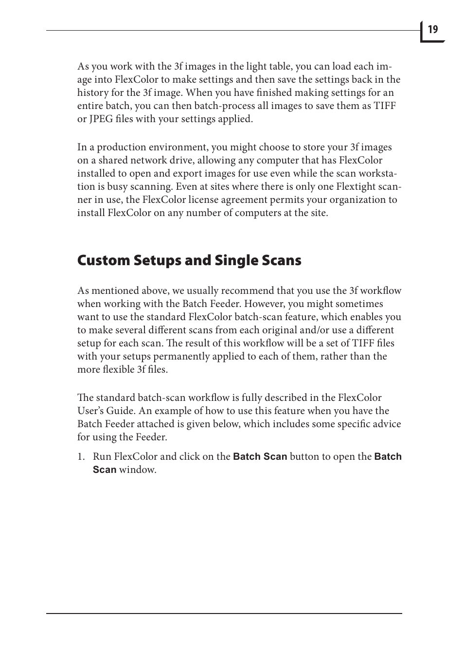 Custom setups and single scans | Hasselblad 848 User Manual | Page 19 / 36