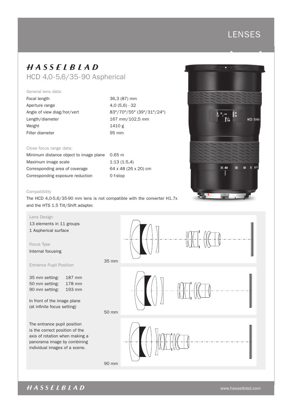 Hasselblad HCD 4 User Manual | 3 pages