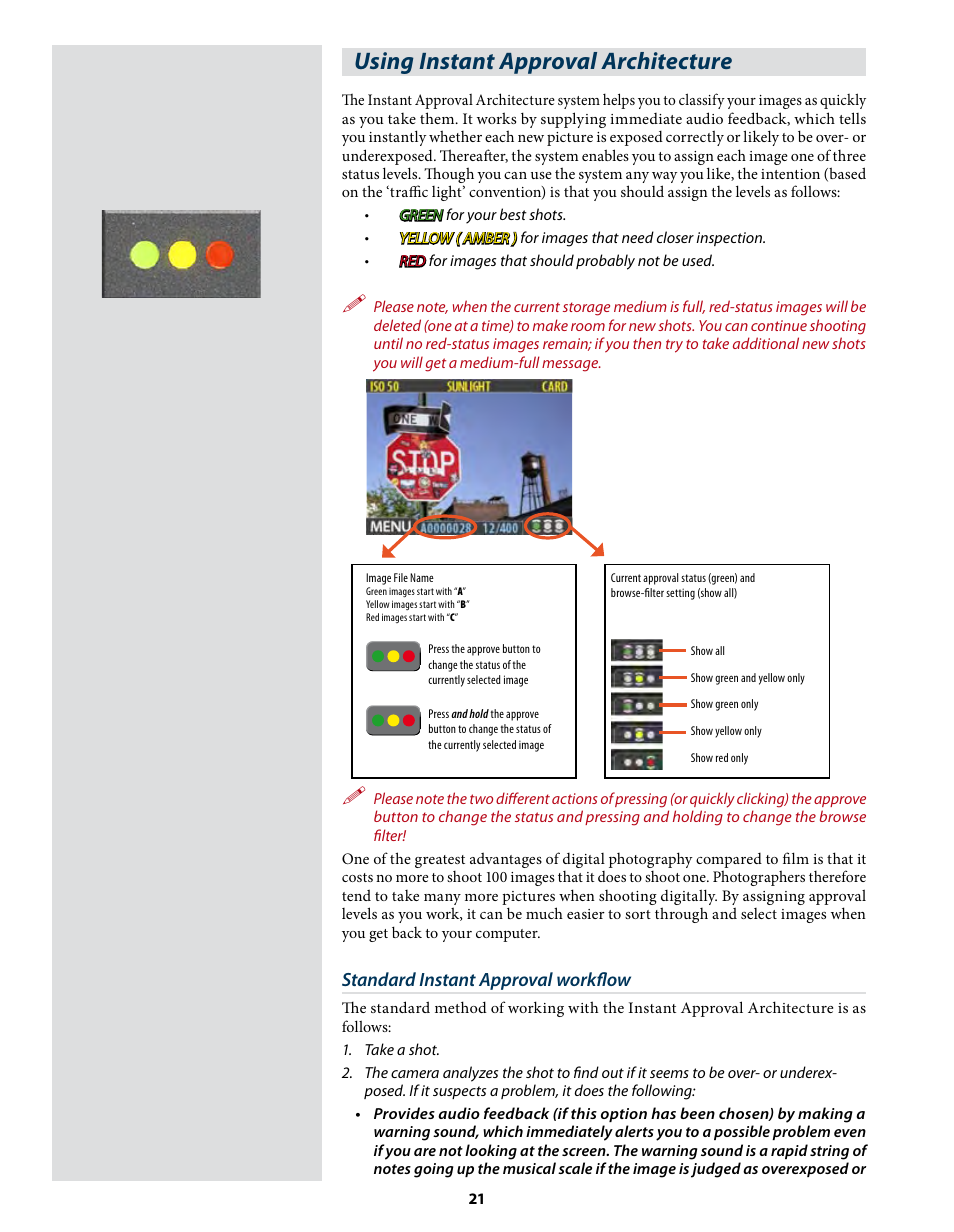 Using instant approval architecture, Standard instant approval workflow | Hasselblad CF22 CF39 User Manual | Page 21 / 65