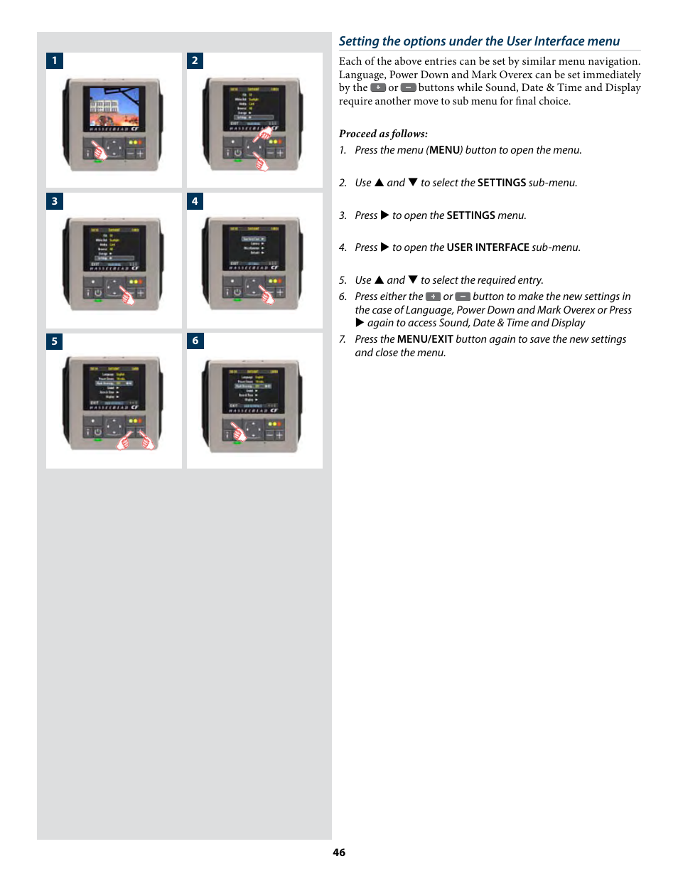 Hasselblad CF22 CF39 User Manual | Page 46 / 65