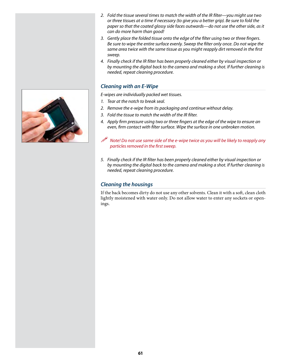Hasselblad CF22 CF39 User Manual | Page 61 / 65