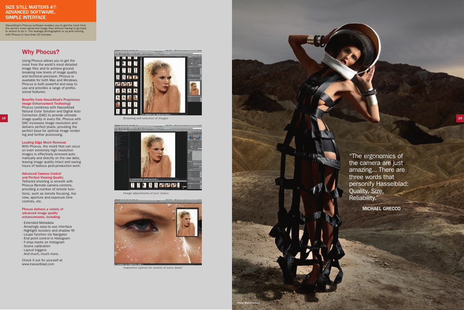 Why phocus, Michael grecco | Hasselblad H4D-40 User Manual | Page 10 / 12