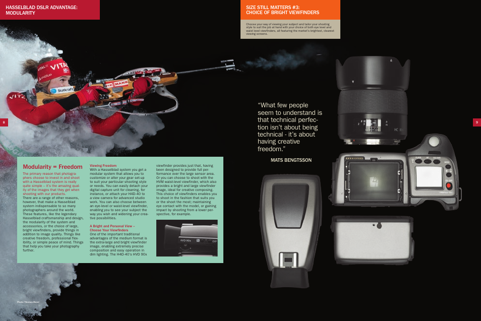Modularity = freedom, Mats bengtsson, Hasselblad dslr advantage: modularity | Hasselblad H4D-40 User Manual | Page 5 / 12