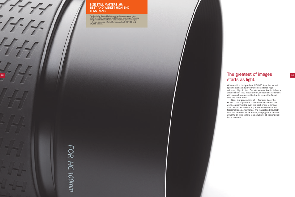 The greatest of images starts as light | Hasselblad H4D-40 User Manual | Page 7 / 12