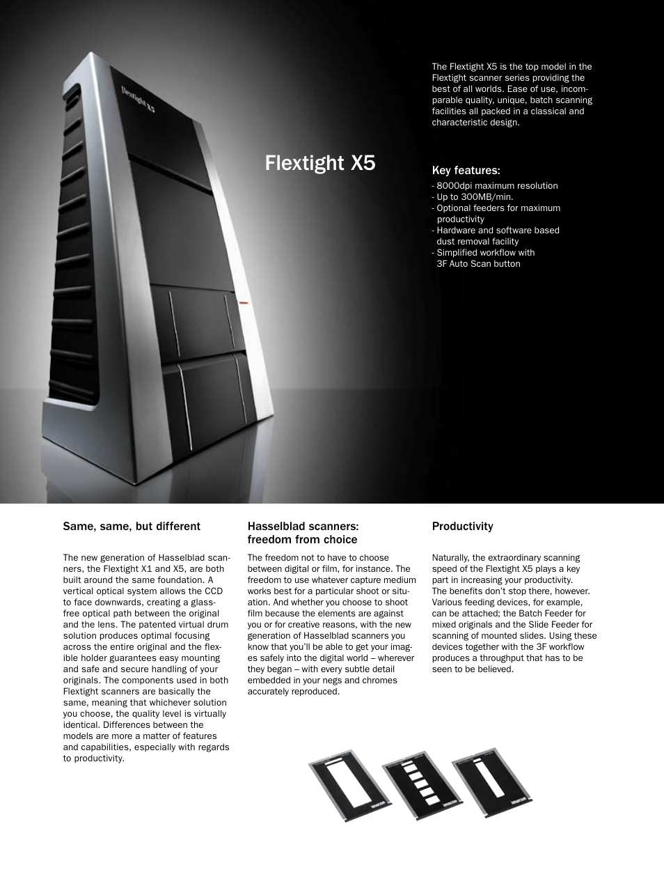 Flextight x5 | Hasselblad Flextight X1 User Manual | Page 2 / 4