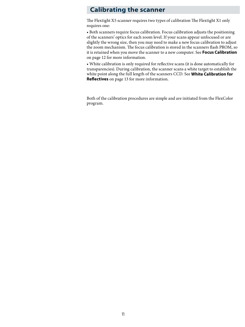 Calibrating the scanner | Hasselblad X1 User Manual | Page 11 / 20