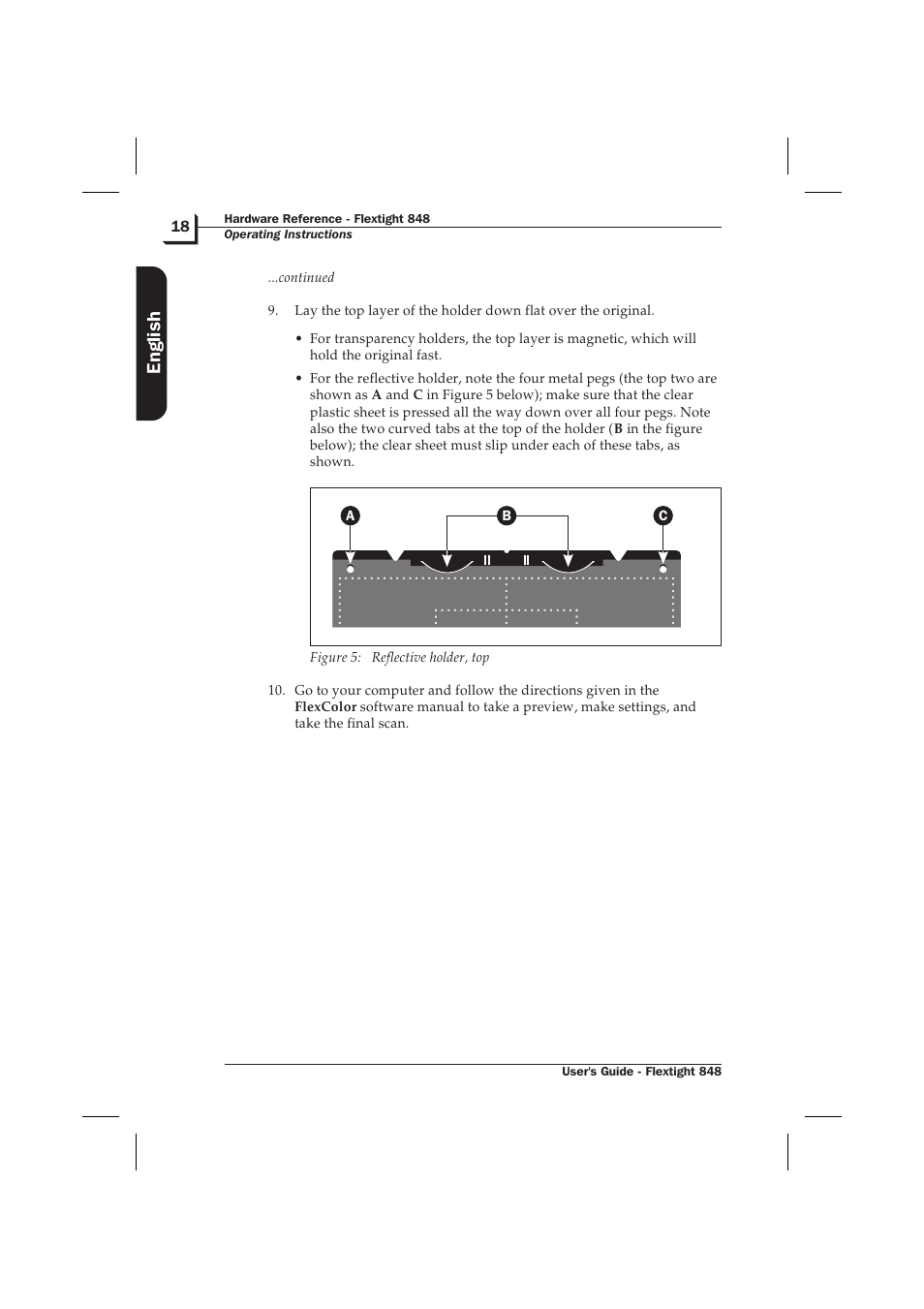 English | Hasselblad Flextight 848 User Manual | Page 18 / 30