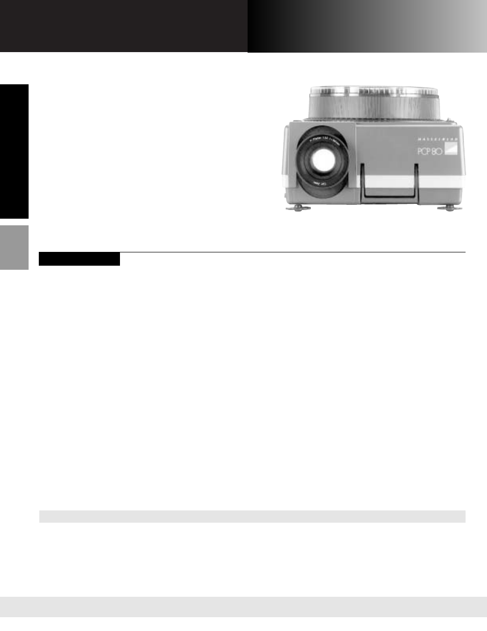 P c p 8 0, Projectors 500 | Hasselblad PCP 80 User Manual | Page 2 / 7