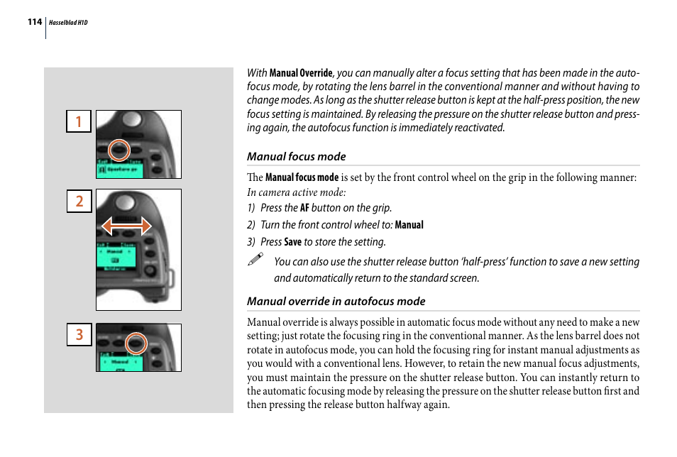 Hasselblad H1D User Manual | Page 114 / 184