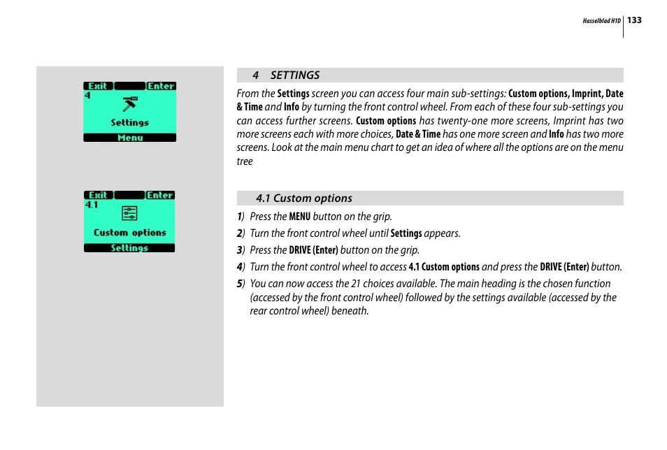 Hasselblad H1D User Manual | Page 133 / 184