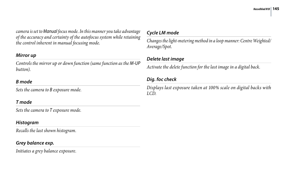 Hasselblad H1D User Manual | Page 145 / 184