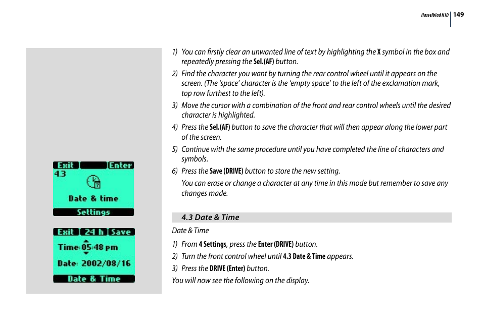 Hasselblad H1D User Manual | Page 149 / 184