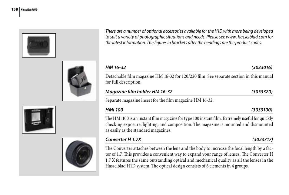 Hasselblad H1D User Manual | Page 158 / 184