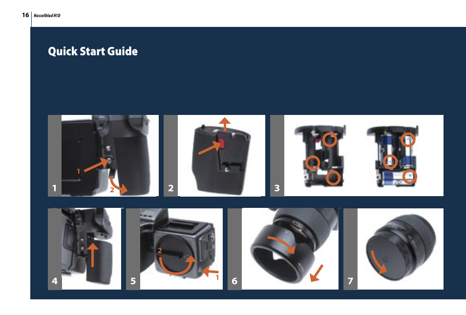 Quick start guide | Hasselblad H1D User Manual | Page 16 / 184