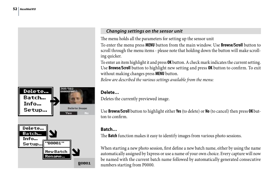 Hasselblad H1D User Manual | Page 52 / 184