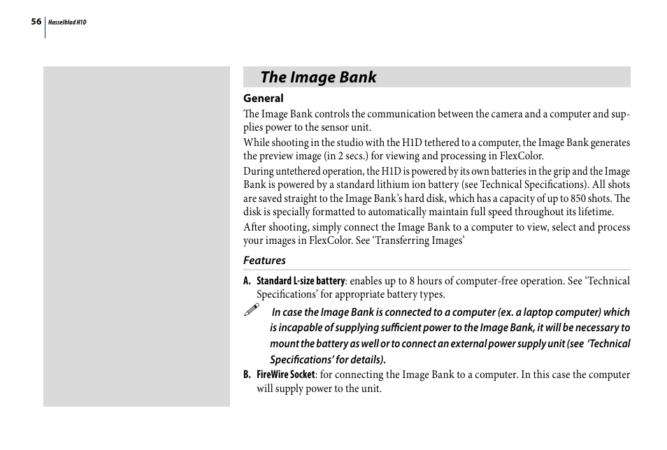 The image bank | Hasselblad H1D User Manual | Page 56 / 184