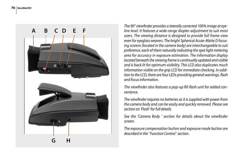 Hasselblad H1D User Manual | Page 76 / 184