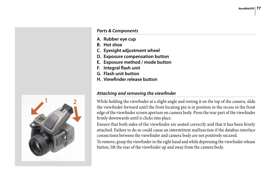Hasselblad H1D User Manual | Page 77 / 184