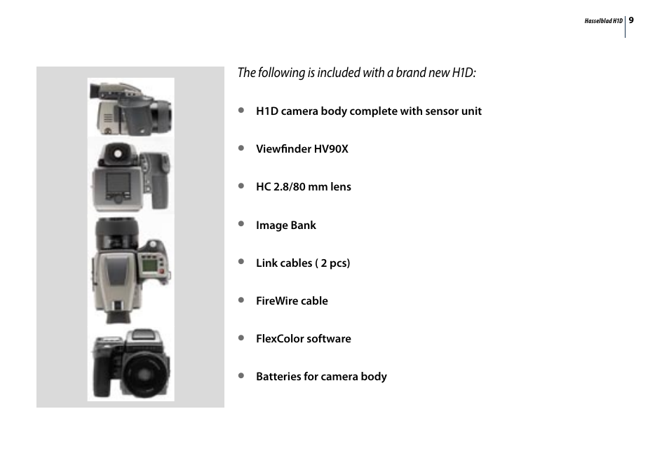 Hasselblad H1D User Manual | Page 9 / 184