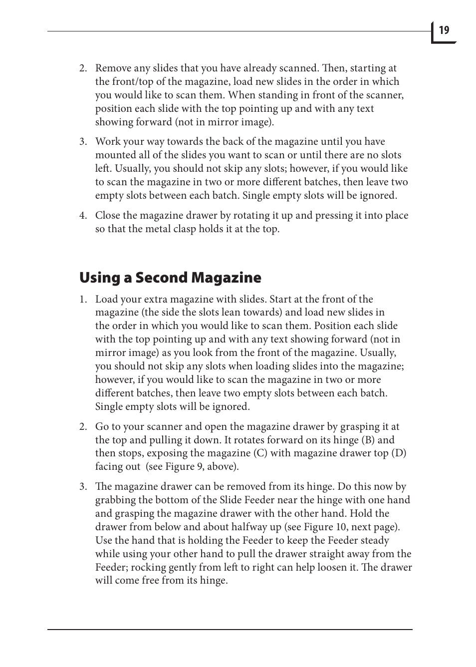 Using a second magazine | Hasselblad 949 User Manual | Page 19 / 36