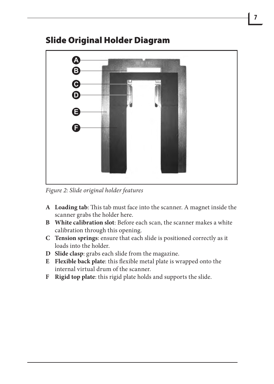 Slide original holder diagram | Hasselblad 949 User Manual | Page 7 / 36