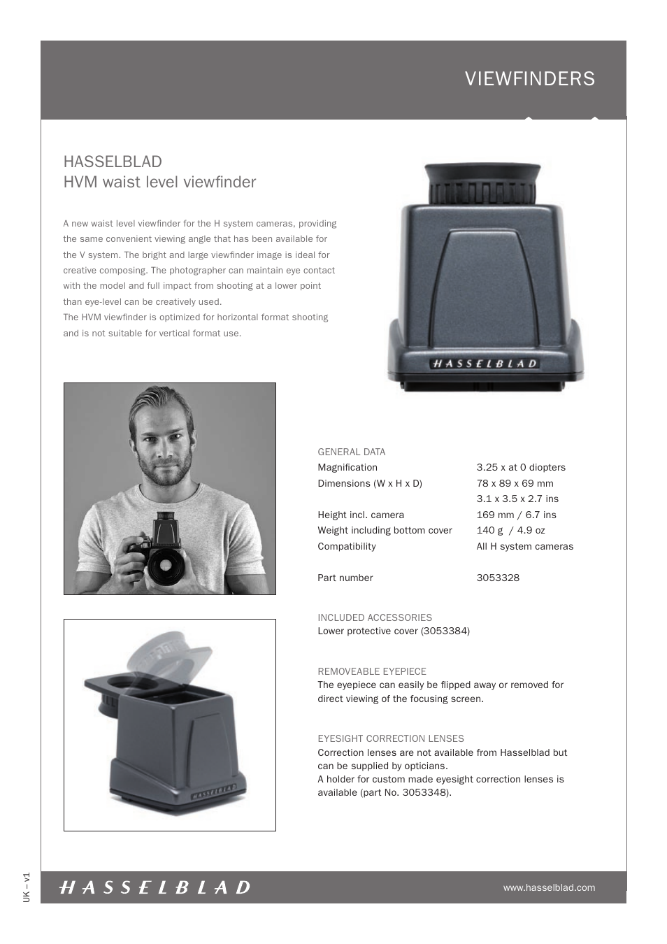 Hasselblad Camera Accessories User Manual | 1 page