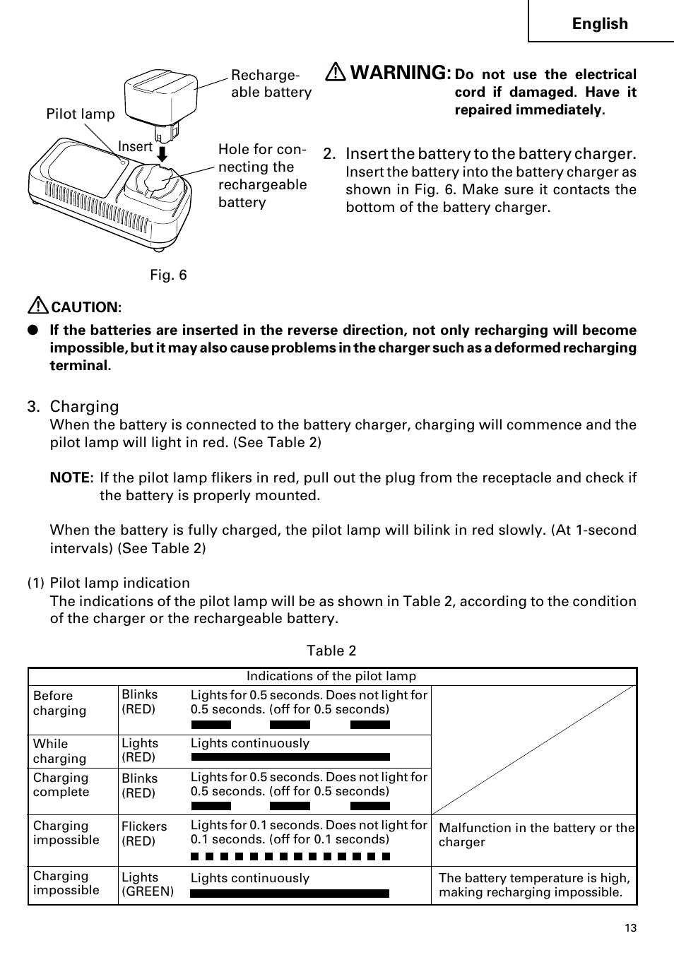Warning | Hitachi Koki USA cordless hammer User Manual | Page 13 / 80