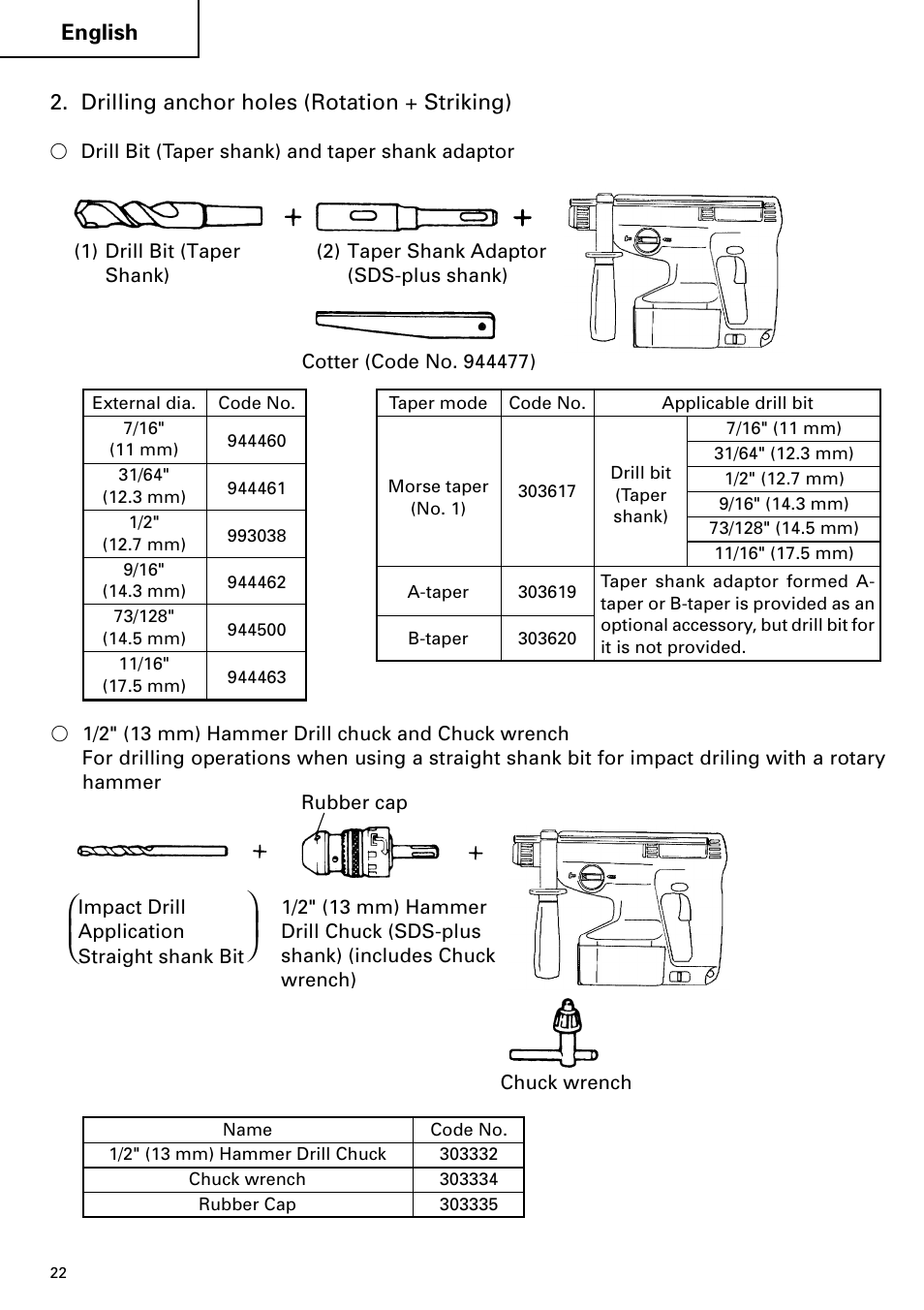 Hitachi Koki USA cordless hammer User Manual | Page 22 / 80