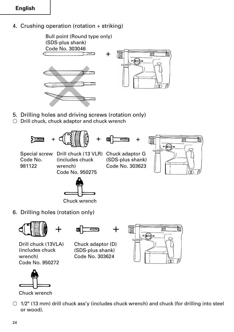 Hitachi Koki USA cordless hammer User Manual | Page 24 / 80