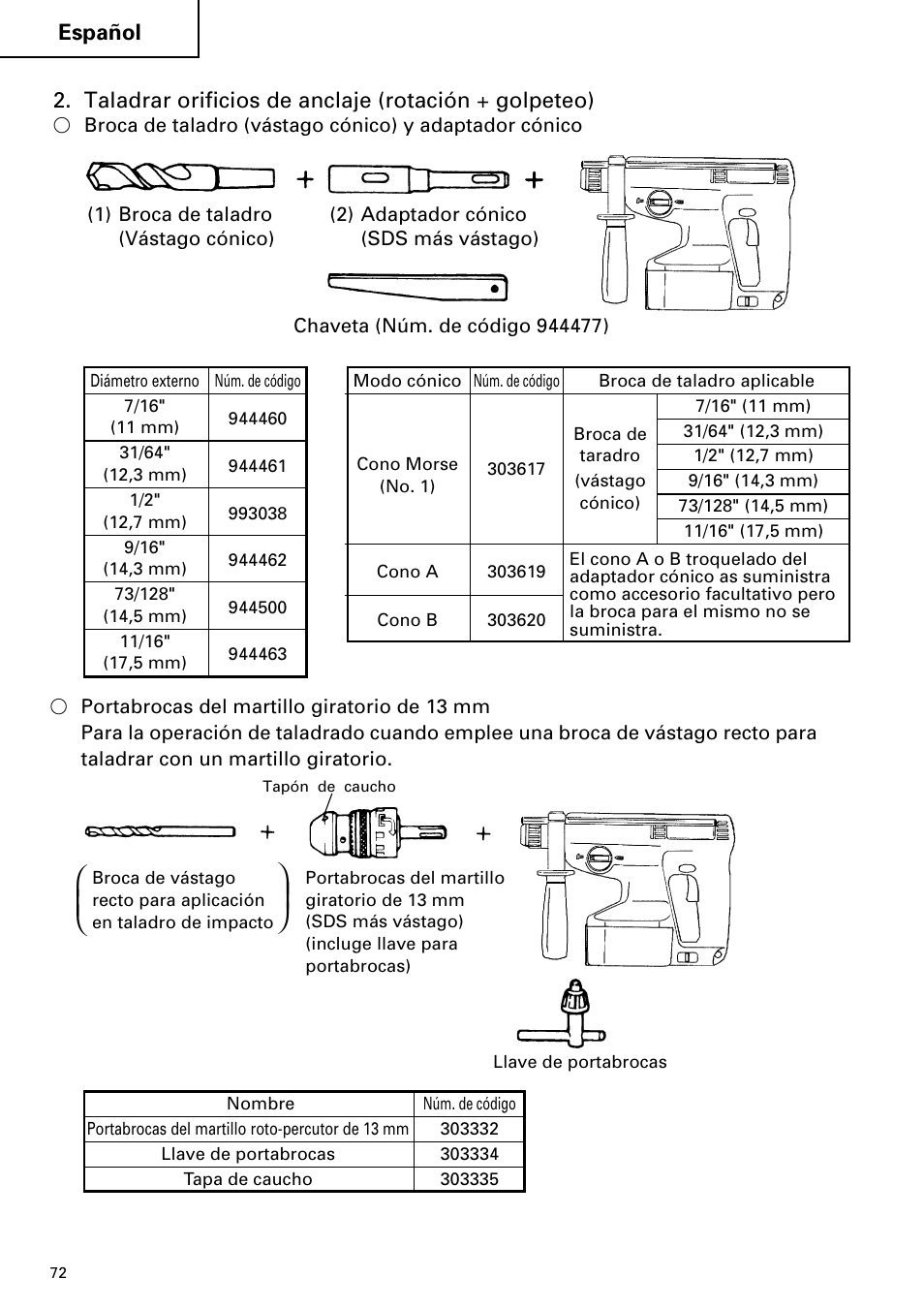 Hitachi Koki USA cordless hammer User Manual | Page 72 / 80