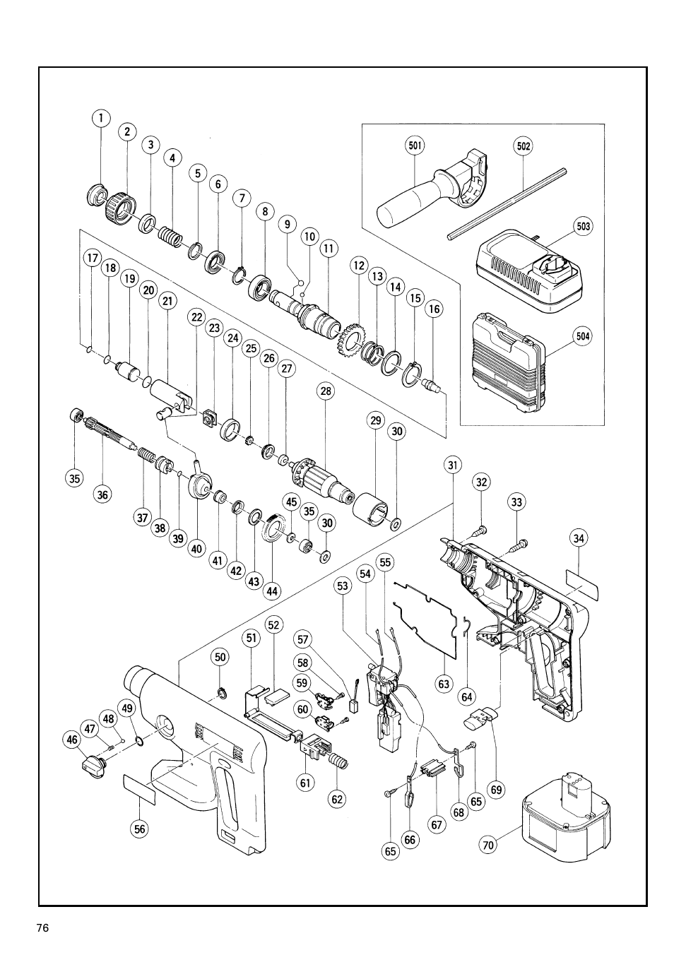 Hitachi Koki USA cordless hammer User Manual | Page 76 / 80